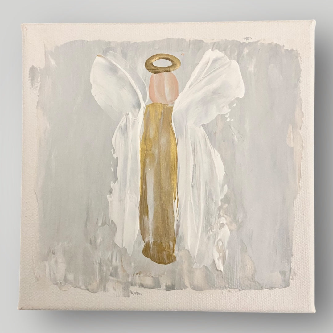 Angel Gold I gospel art canvas
