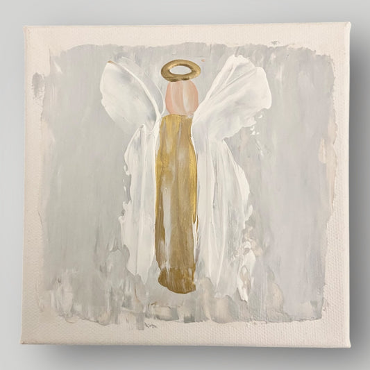 Angel Gold I gospel art canvas