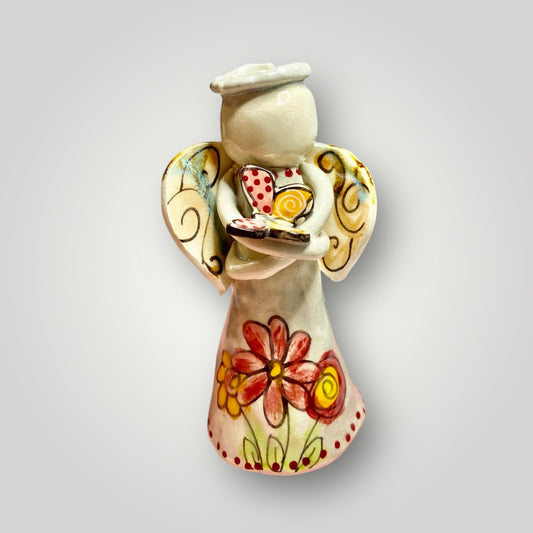 Angel Holding a Butterfly III - Figurine - Heartfelt Traditions Pottery
