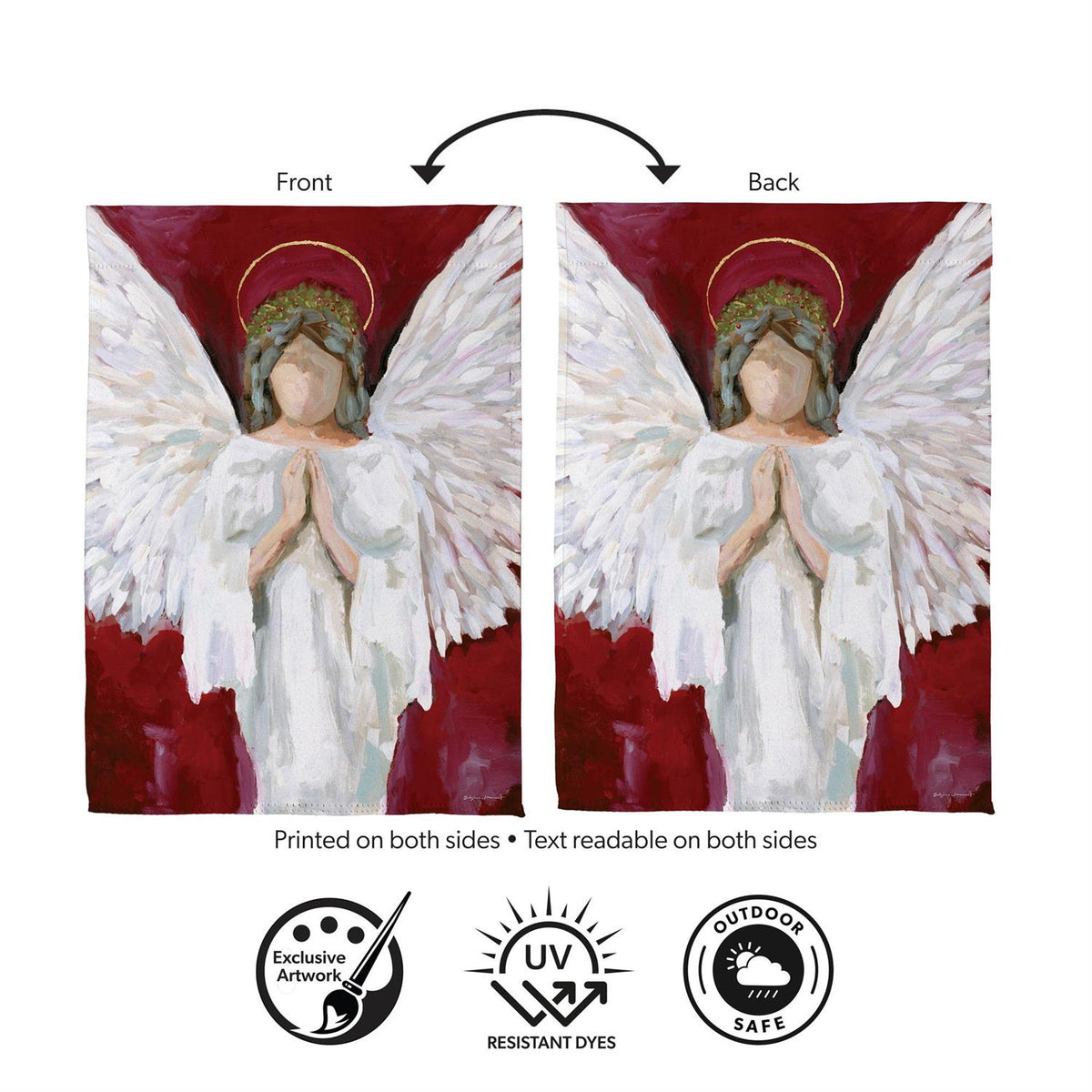 Praying Angel Garden Flag