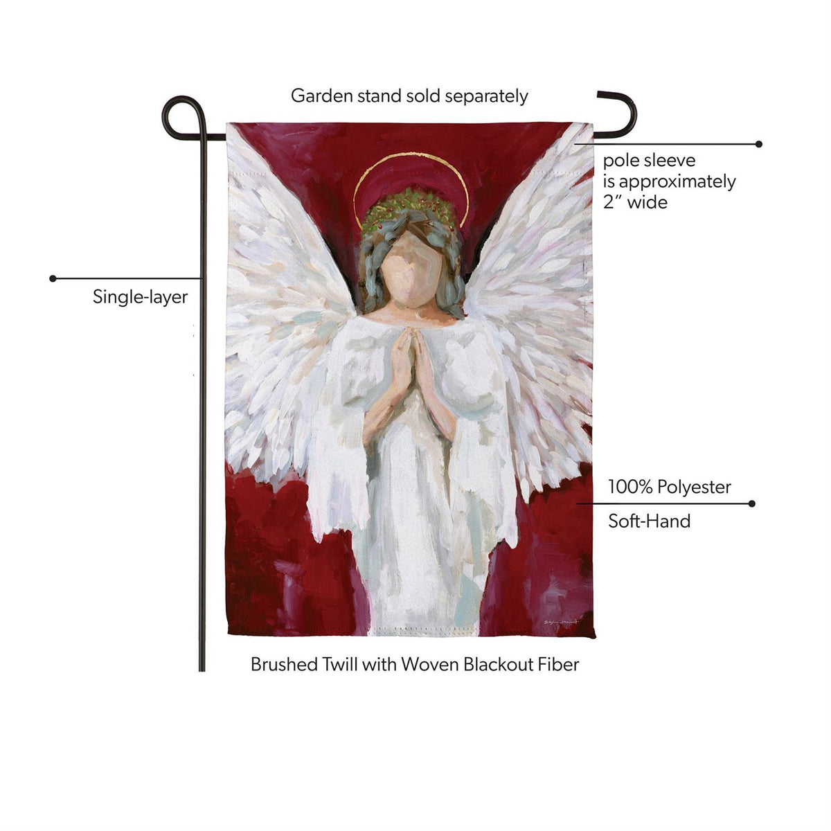 Praying Angel Garden Flag