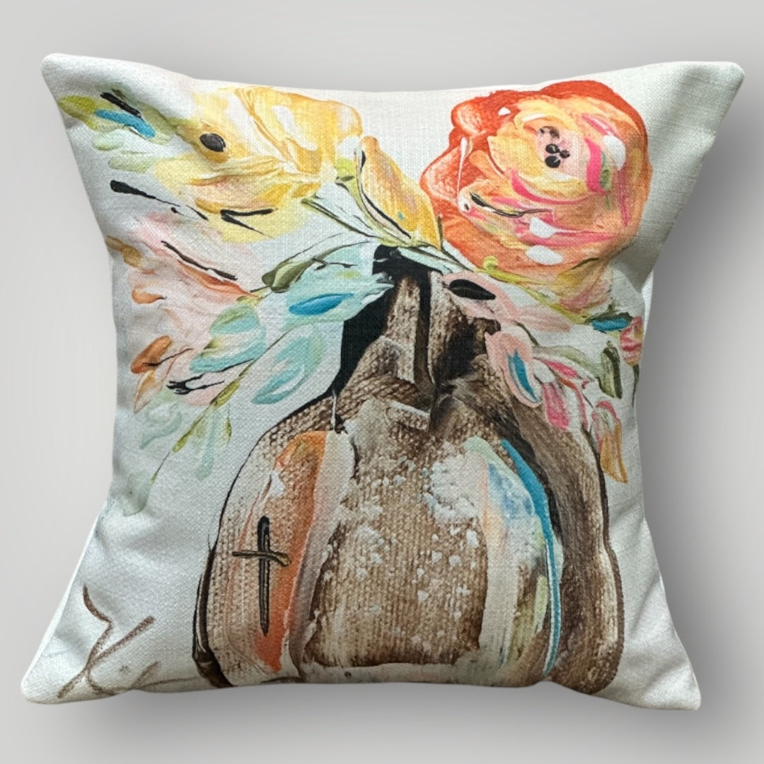 Ashley's Flowers Throw Pillow