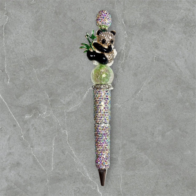 Bamboo Bliss Panda beaded pen with panda charm and bamboo?themed beads