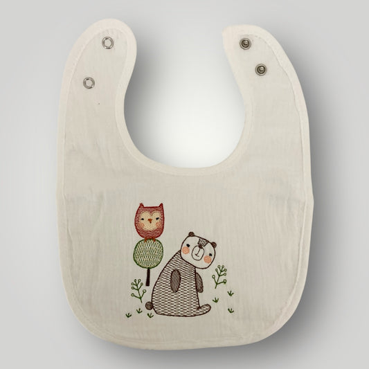 Bear & Owl Boho Bib