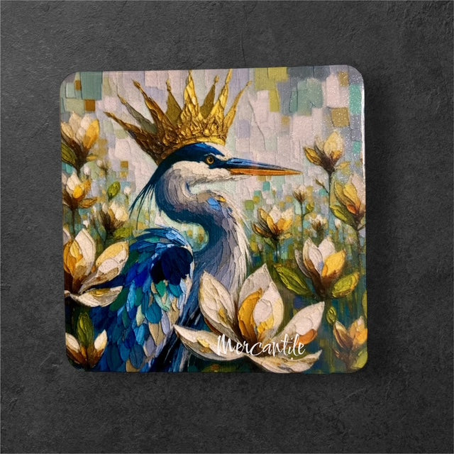 Beautiful Crowned Blue Heron - Magnet