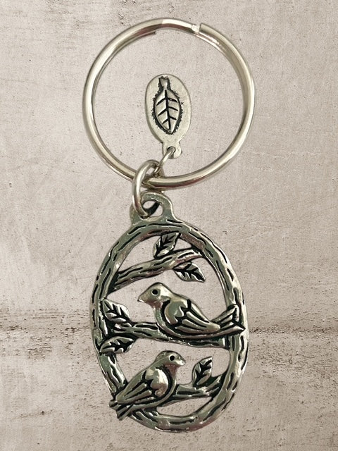 Bird Duo - Pewter Keychain - KC-508