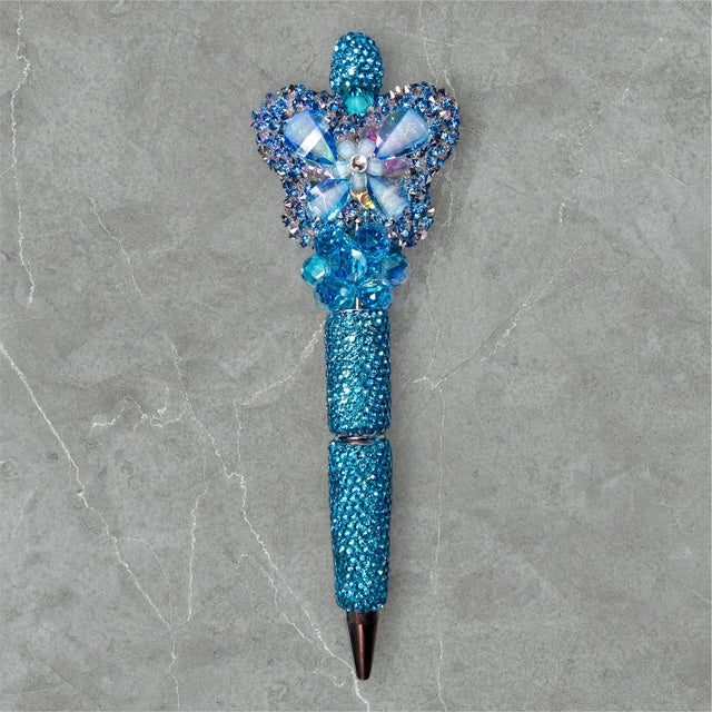 Blue Butterfly Bliss Beaded Pen