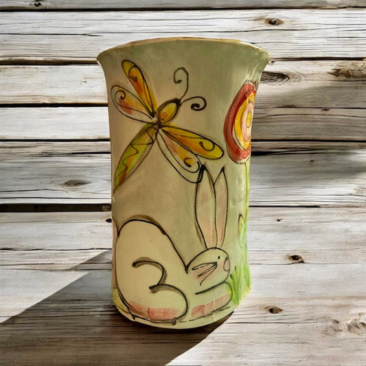 Bunny & Friend Vase - Heartfelt Traditions Pottery