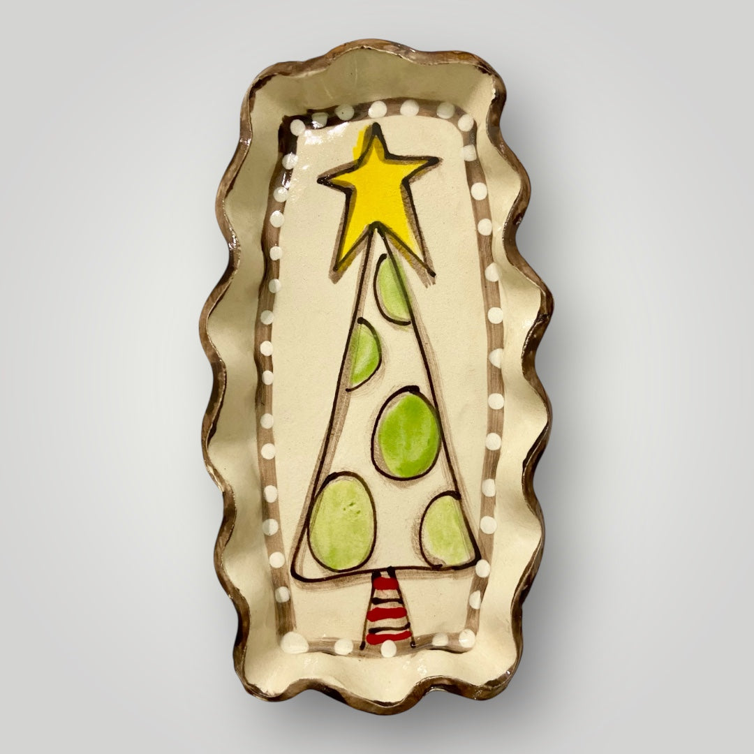 Christmas Mint Tray - Tree with Star - Heartfelt Traditions Pottery