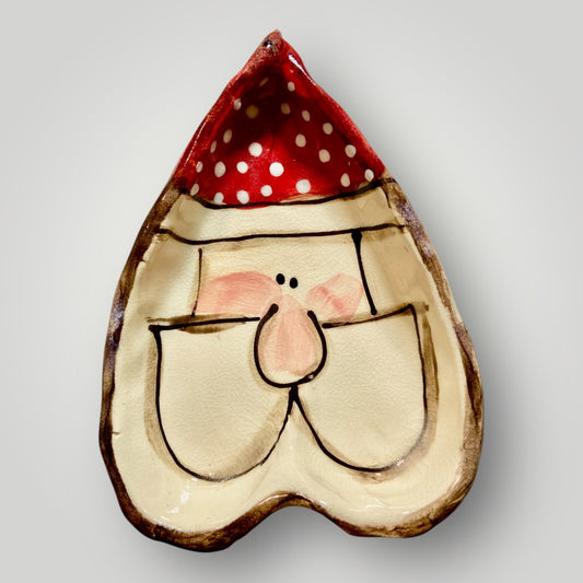 Christmas Pinch Bowl - Santa - Heartfelt Traditions Pottery