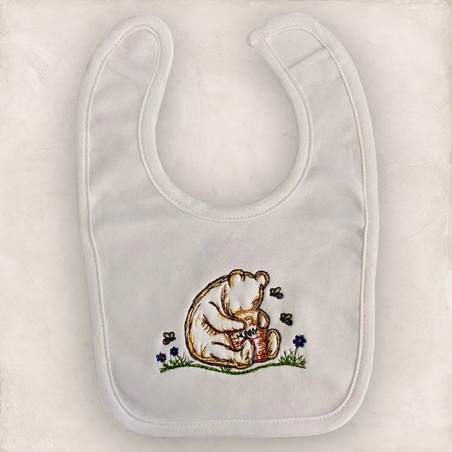 Classic Pooh - Hunny Bear and Bees - Bib