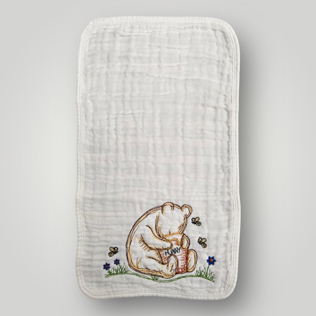 Classic Pooh - Hunny & Bees - Burp Cloth