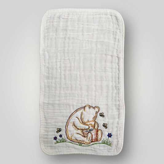 Classic Pooh - Hunny & Bees - Burp Cloth