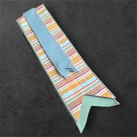 Coastal Plaid Blue - The Manor Ribbon Sash Collection