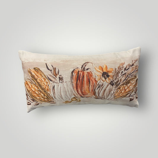 Corn & Pumpkin Lumbar Pillow