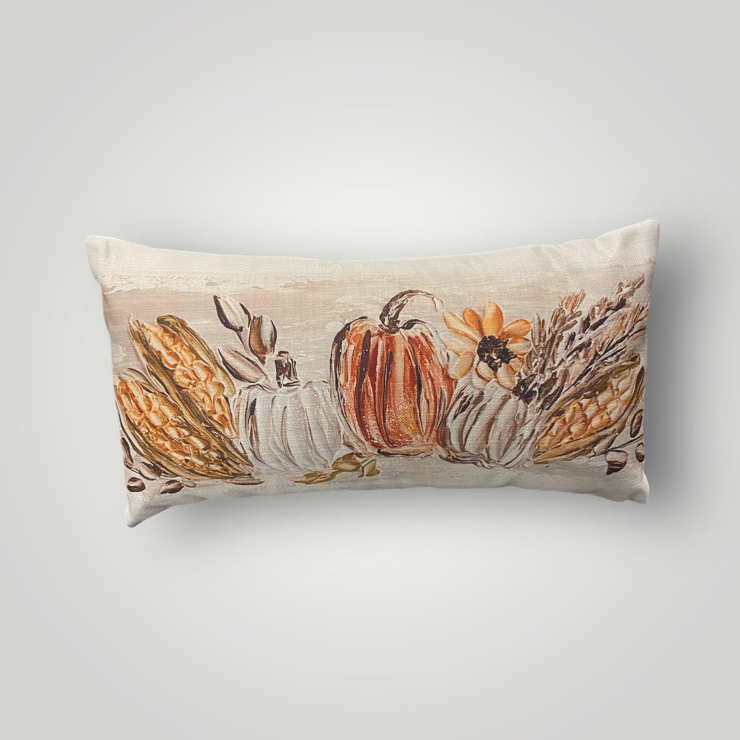 Corn & Pumpkin Lumbar Pillow