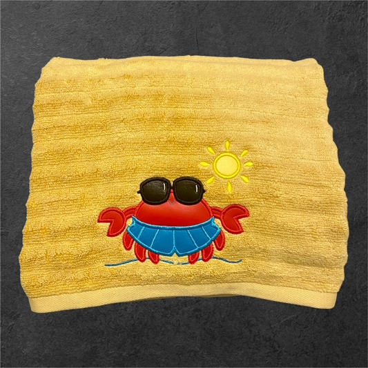 Crabbin' Beach Style - Beach Towel