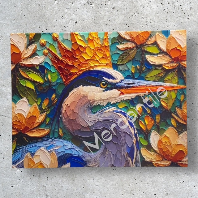 Crowned Blue Heron - Magnolia Collection #14 - Note Card