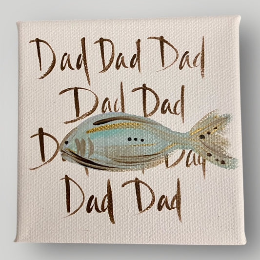 Dad - Fish - Gospel Art Canvas