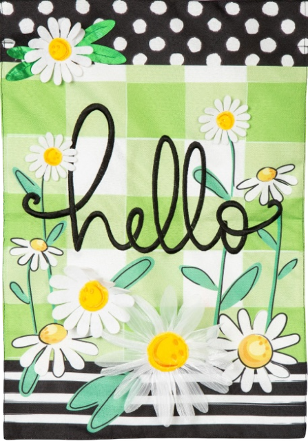 Hello Daisy Garden Flag