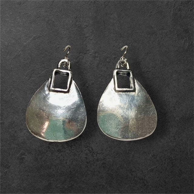 Distinct Earrings - Pewter - JER165