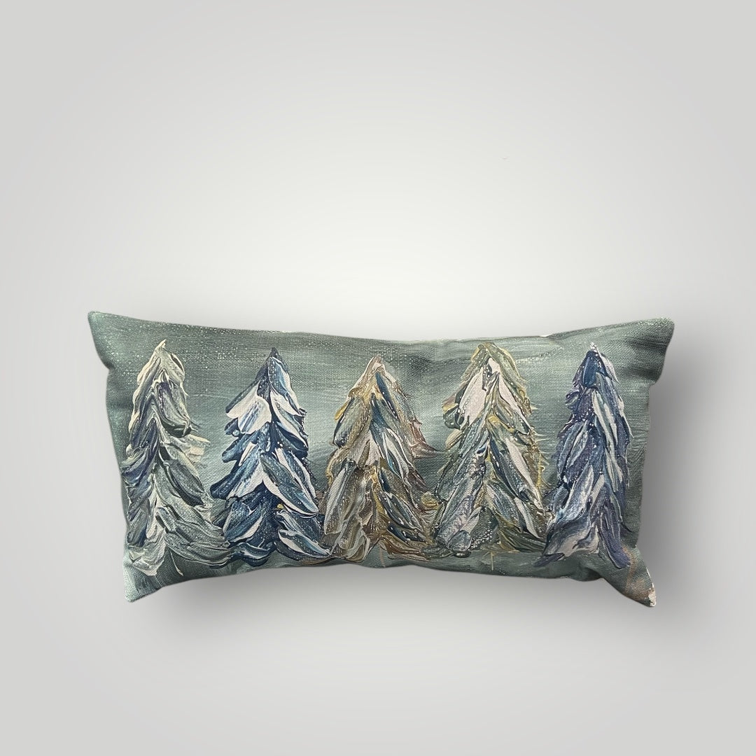 Emerald Trees Lumbar Pillow