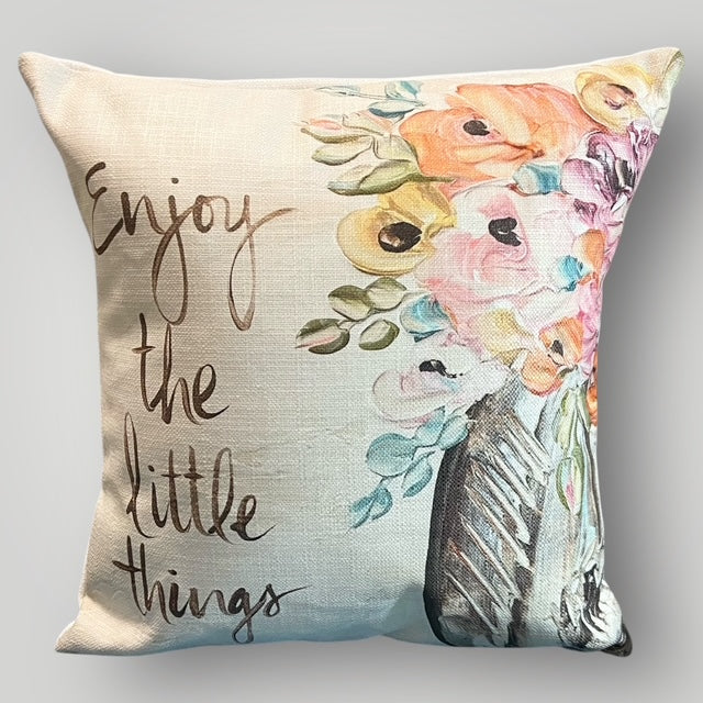 Enjoy the Little Things Throw Pillow