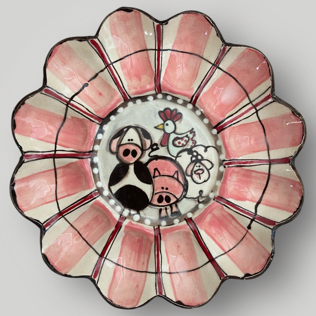 Farmhouse - Egg Tray #1 - Heartfelt Traditions Pottery