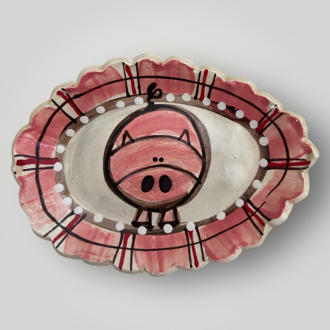 Farmhouse - Soap Dish Pig #1 - Heartfelt Traditions Pottery