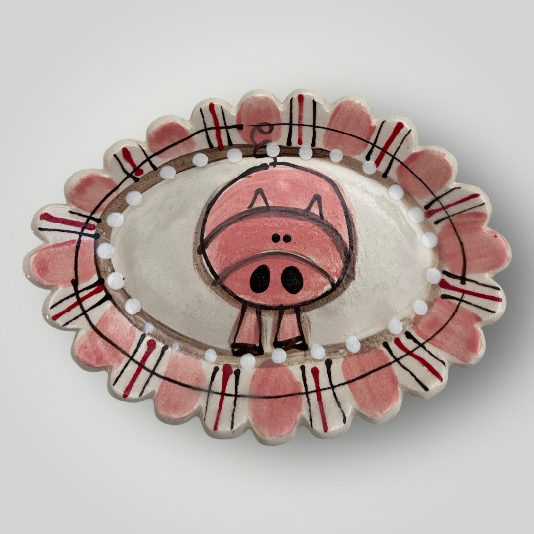 Farmhouse - Soap Dish Pig #2 - Heartfelt Traditions Pottery