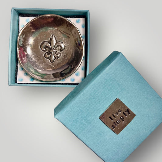 Fleur de lis Charm Bowl - Pewter - BW30