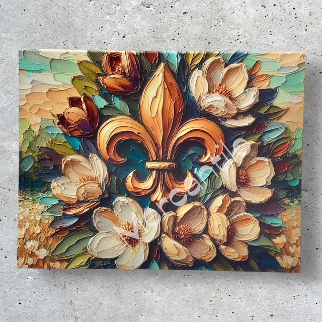 Fleur de lis in Magnolias - Magnolia Collection #15 - Note Card