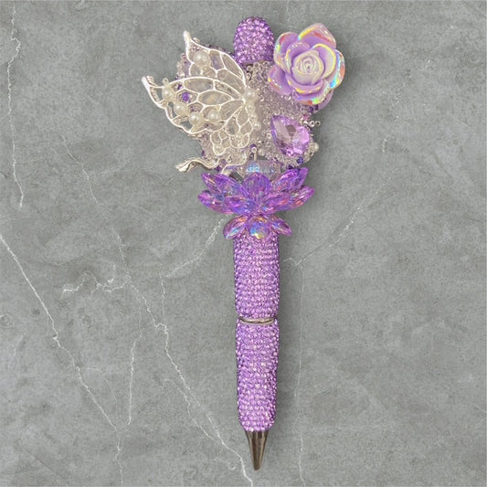 Flutter & Blooms Beaded Pen
