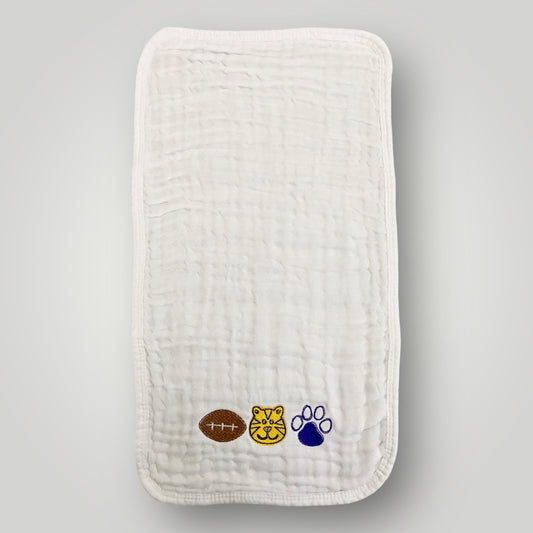 Football Tiger Paw - Burp Cloth