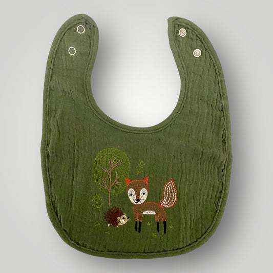 Fox & Hedgehog Boho Bib