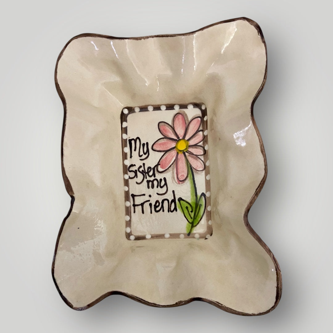 Friendship Bowl - My Sister, My Friend #1 - Heartfelt Traditions Pottery