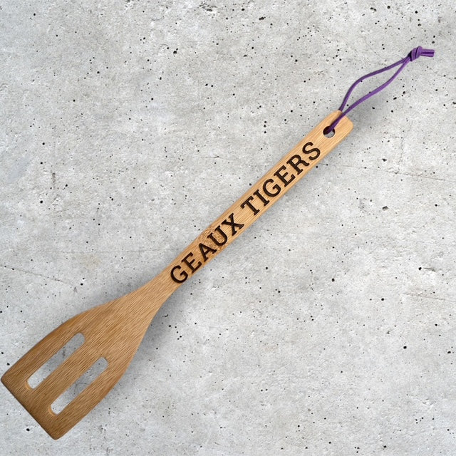 Geaux Tigers Inspired Bamboo Utensil
