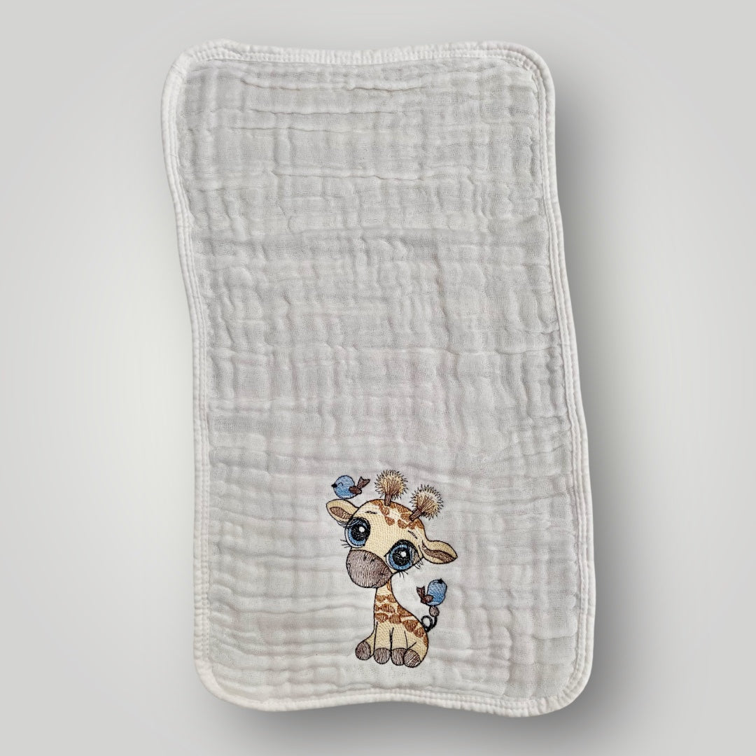 Giraffe Blue - Burp Cloth