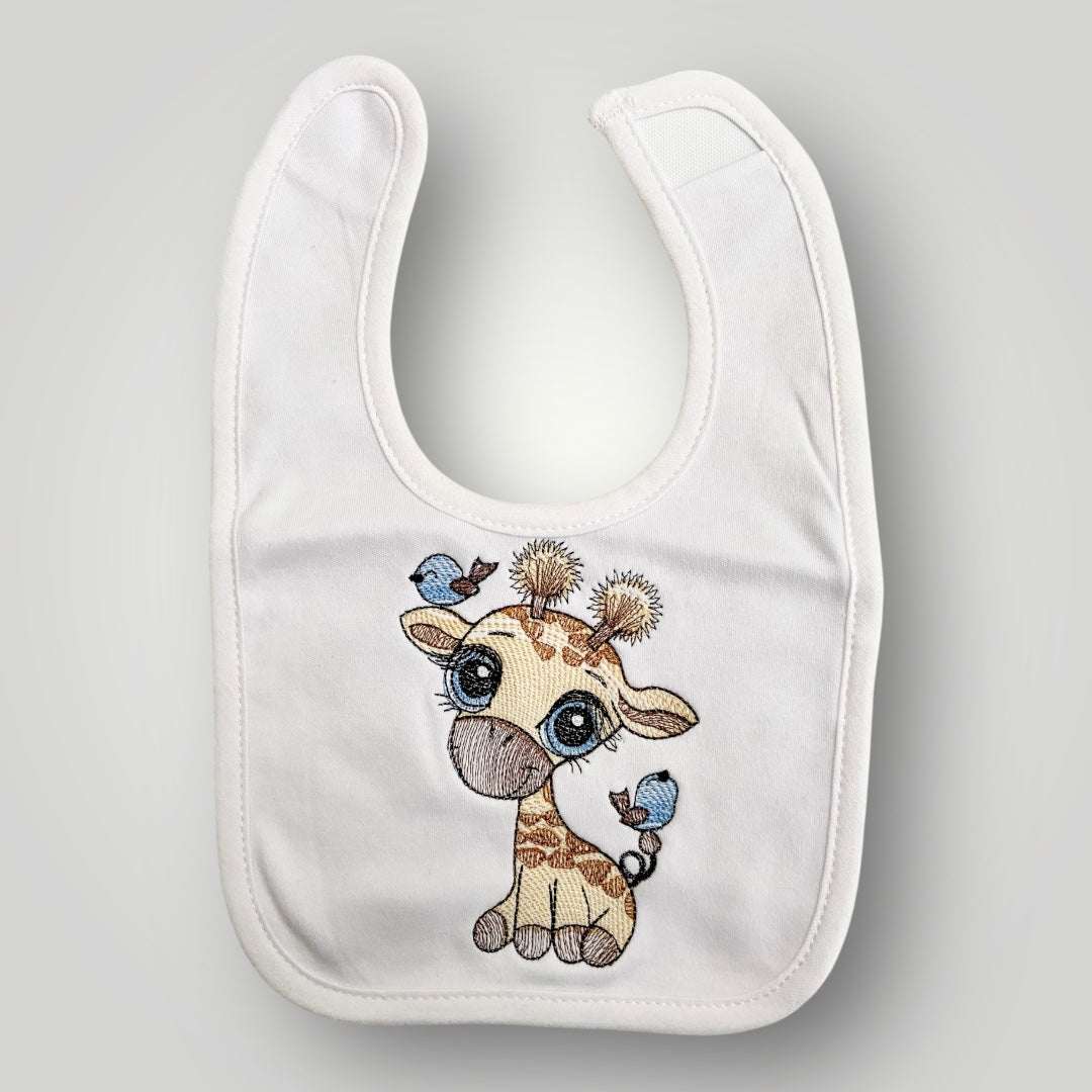 Giraffe Blue - Bib