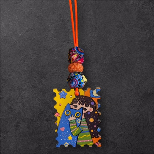 Girl + Cat Forever Beaded Necklace - Sparkles Collection