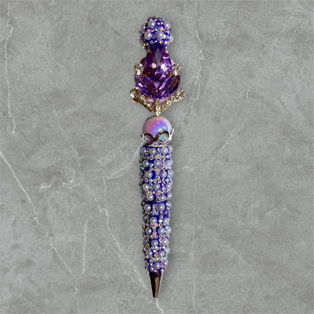 Glistening Bloom beaded pen with sparkling floral silicone beads
