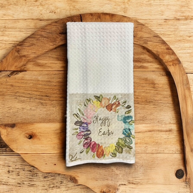 Happy Easter Kitchen Waffle Towel