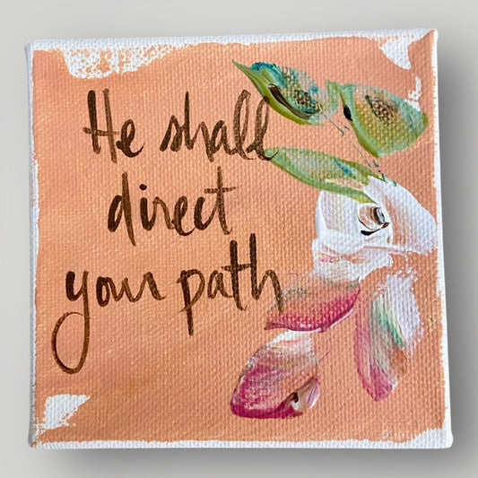 He shall direct your path - Gospel Art Canvas