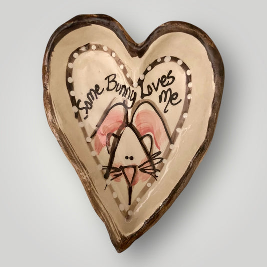 Heart Pinch Bowl - Some Bunny Loves Me - Heartfelt Traditions Pottery