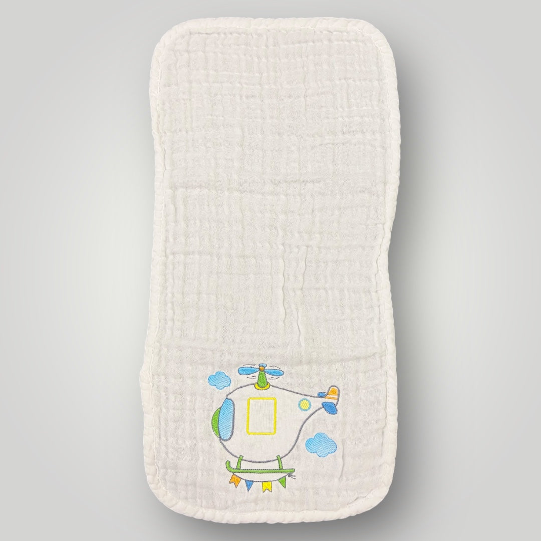 Helicopter & Clouds - Burp Cloth