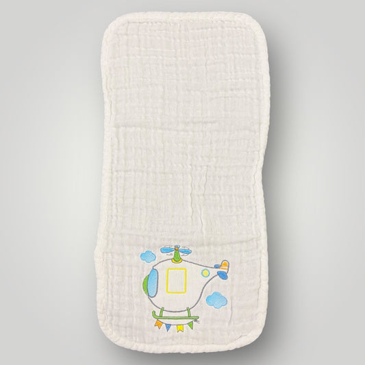 Helicopter & Clouds - Burp Cloth