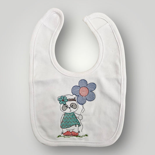 Hippie Girl & Flower - Bib