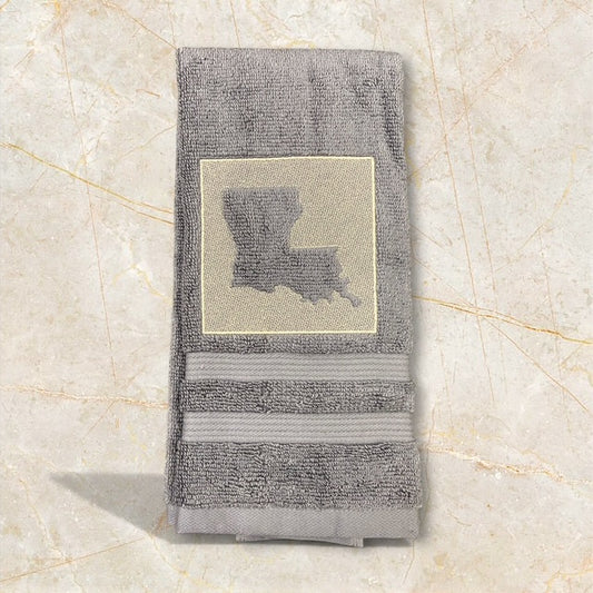 Home Sweet Louisiana - Embossed/Embroidered Hand Towel
