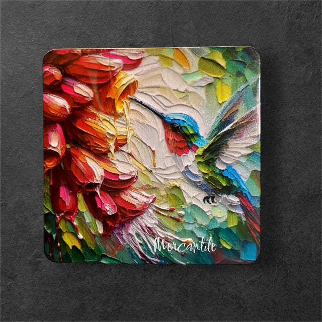 Hummingbird Feeding - Magnet