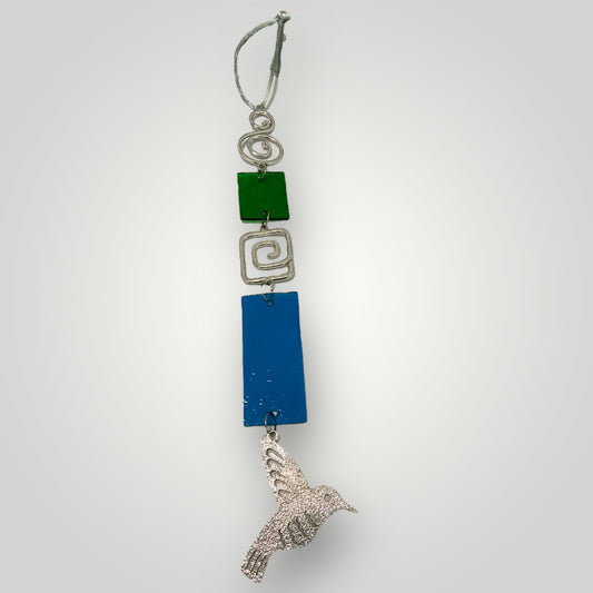 Hummingbird Sun Catcher - Green & Blue